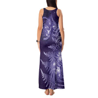 New Zealand Matariki Tank Maxi Dress Purple Milky Way Stars Night Sky LT9 - Polynesian Pride