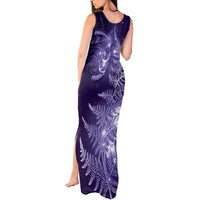 New Zealand Matariki Tank Maxi Dress Purple Milky Way Stars Night Sky LT9 - Polynesian Pride