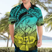 Personalised Polynesian Pride Happy Father Day Hawaiian Shirt I Love You Dad - Polynesian Tribal Gradient 1 LT9 - Polynesian Pride