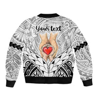 Personalised Polynesian Father's Day Gift For Dad Bomber Jacket Super Father In The World - Black Polynesian Pattern LT9 - Polynesian Pride