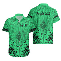 Personalised Polynesian Father's Day Gift For Dad Hawaiian Shirt Super Father In The World - Green Polynesian Pattern LT9 - Polynesian Pride