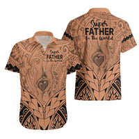 Polynesian Father's Day Gift For Dad Hawaiian Shirt Super Father In The World - Nude Polynesian Pattern LT9 - Polynesian Pride