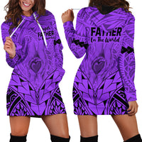 Polynesian Father's Day Gift For Dad Hoodie Dress Super Father In The World - Purple Polynesian Pattern LT9 - Polynesian Pride