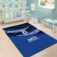 Fiji Rugby Pacific Custom Area Rug Pasifika Tapa Pattern