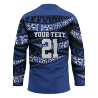 Fiji Rugby Pacific Custom Hockey Jersey Pasifika Tapa Pattern - Polynesian Pride