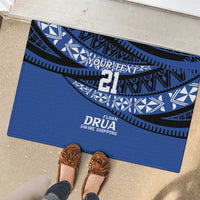 Fiji Rugby Pacific Custom Rubber Doormat Pasifika Tapa Pattern