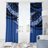Fiji Rugby Pacific Custom Window Curtain Pasifika Tapa Pattern