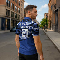 Fiji Rugby Pacific Custom Zipper Polo Shirt Pasifika Tapa Pattern - Polynesian Pride