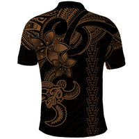 Hawaiian Tribal Polo Shirt Polynesian Kakau Turtle Gold LT9 - Polynesian Pride