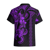 Hawaiian Tribal Hawaiian Shirt Polynesian Kakau Turtle - Purple LT9 - Polynesian Pride