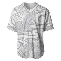 Lotu Tamaiti Samoa Siapo Baseball Jersey White Sunday With Teuila Torch Ginger LT9 White - Polynesian Pride