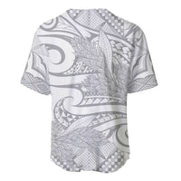 Lotu Tamaiti Samoa Siapo Baseball Jersey White Sunday With Teuila Torch Ginger LT9 - Polynesian Pride