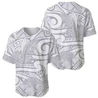 Lotu Tamaiti Samoa Siapo Baseball Jersey White Sunday With Teuila Torch Ginger LT9 - Polynesian Pride