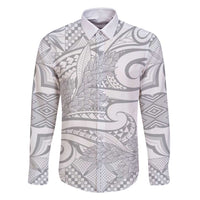 Lotu Tamaiti Samoa Siapo Family Matching Tank Maxi Dress and Hawaiian Shirt White Sunday With Teuila Torch Ginger