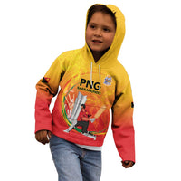 Custom Cricket PNG East Asia-Pacific Kid Hoodie Papua New Guinea Rise to Power - Polynesian Pride