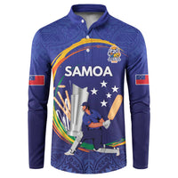 Custom Cricket Samoa East Asia-Pacific Button Sweatshirt Samoa Storming the Limits - Polynesian Pride
