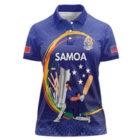 Custom Cricket Samoa East Asia-Pacific Women Polo Shirt Samoa Storming the Limits - Polynesian Pride