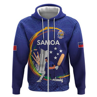 Custom Cricket Samoa East Asia-Pacific Zip Hoodie Samoa Storming the Limits - Polynesian Pride
