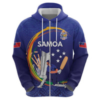 Custom Cricket Samoa East Asia-Pacific Zip Hoodie Samoa Storming the Limits - Polynesian Pride