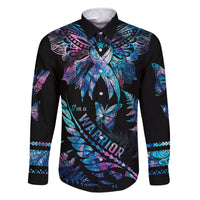 polynesia-ribbon-butterflies-family-matching-mermaid-dress-and-hawaiian-shirt-silver-fern-breast-cancer-with-papua-shell-pattern