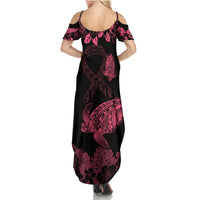 personalised-polynesian-turtle-ribbon-summer-maxi-dress-think-pink-breast-cancer-with-pacific-hibiscus
