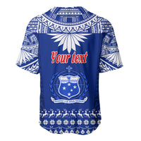 Personalised Toa Samoa Christmas Baseball Jersey Samoa Siva Tau Manuia Le Kerisimasi Blue Vibe LT9 - Polynesian Pride