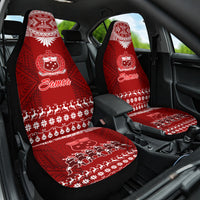 Toa Samoa Christmas Car Seat Cover Samoa Siva Tau Manuia Le Kerisimasi Red Vibe LT9 One Size Red - Polynesian Pride