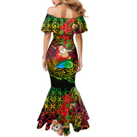 Personalised Vanuatu Joyeux Noel Mermaid Dress Christmas Santas God Yumi LT9 - Polynesian Pride