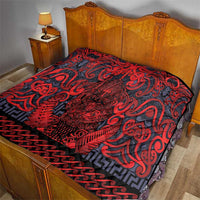New Zealand Taiaha Maori Quilt Whero Minimalist Silver Fern Tukutuku Motif