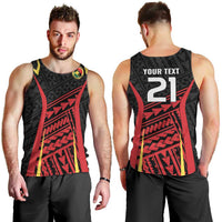 Custom Oceania Football Papua New Guinea Men Tank Top Polynesian Tribal Pattern LT9 - Polynesian Pride