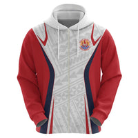 Custom Oceania Football Tahiti Zip Hoodie Polynesian Tribal Pattern