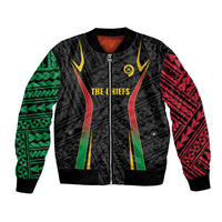 Custom Oceania Football Vanuatu Bomber Jacket Polynesian Tribal Pattern