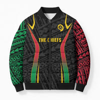 Custom Oceania Football Vanuatu Bomber Puffer Jacket Polynesian Tribal Pattern