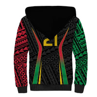 Custom Oceania Football Vanuatu Sherpa Hoodie Polynesian Tribal Pattern