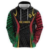 Custom Oceania Football Vanuatu Zip Hoodie Polynesian Tribal Pattern