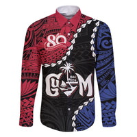 Personalized Guam 80th Anniversary Liberation Day Family Matching Off The Shoulder Long Sleeve Dress and Hawaiian Shirt Tano I Man Chamoru Since 1944