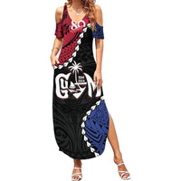 Personalized Guam 80th Anniversary Liberation Day Summer Maxi Dress Tano I Man Chamoru Since 1944 LT9 Women Black - Polynesian Pride