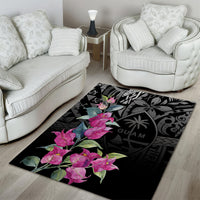 Guahan Puti Tai Nobiu Area Rug Guam Bougainvillea Flower Art