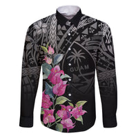 Guahan Puti Tai Nobiu Family Matching Puletasi and Hawaiian Shirt Guam Bougainvillea Flower Art