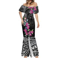Guahan Puti Tai Nobiu Mermaid Dress Guam Bougainvillea Flower Art LT9 - Polynesian Pride