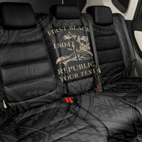 Personalized Haiti First Black Republic Back Car Seat Cover Negre Marron With Map And Flag