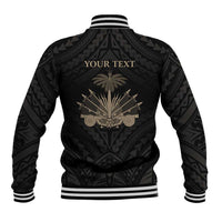 Personalized Haiti First Black Republic Baseball Jacket Negre Marron With Map And Flag LT9 - Polynesian Pride