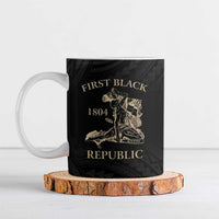 Personalized Haiti First Black Republic Ceramic Mug Negre Marron With Map And Flag - Polynesian Pride