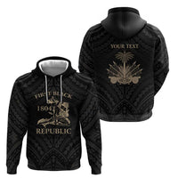 Personalized Haiti First Black Republic Hoodie Negre Marron With Map And Flag