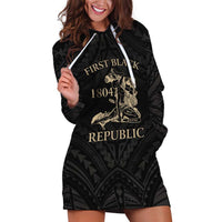 Personalized Haiti First Black Republic Hoodie Dress Negre Marron With Map And Flag