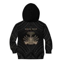 Personalized Haiti First Black Republic Kid Hoodie Negre Marron With Map And Flag LT9 - Polynesian Pride