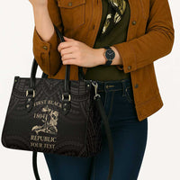 Personalized Haiti First Black Republic Leather Bag Negre Marron With Map And Flag LT9 - Polynesian Pride