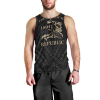 Personalized Haiti First Black Republic Men Tank Top Negre Marron With Map And Flag