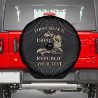 Personalized Haiti First Black Republic Spare Tire Cover Negre Marron With Map And Flag LT9 - Polynesian Pride