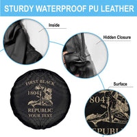 Personalized Haiti First Black Republic Spare Tire Cover Negre Marron With Map And Flag LT9 - Polynesian Pride